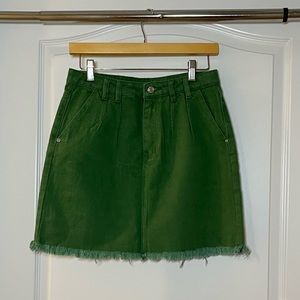 Green denim skirt. No tag, never worn.